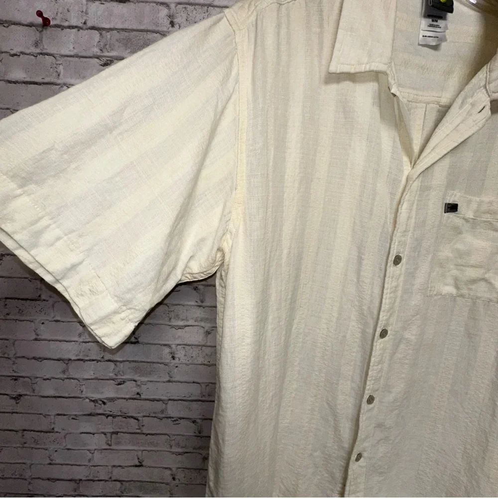 The North Face A5 Series Shirt Men Medium Yellow Plaid Button Down Linen Blend